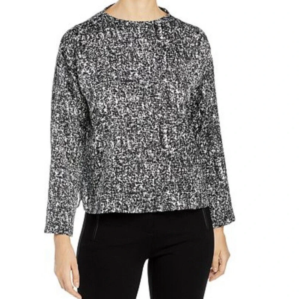 Eileen Fisher‎ Funnel Neck Box Top Petite Size  PP/PTP